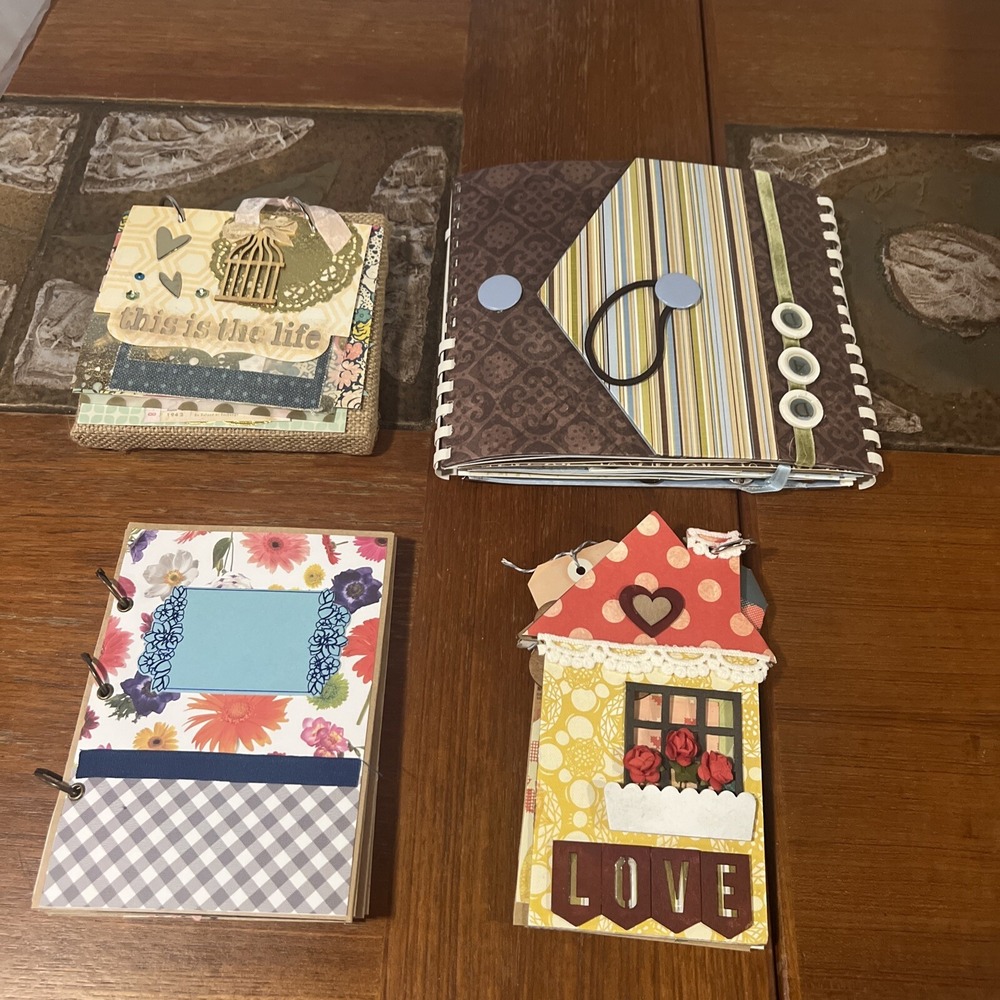 Lot Of 4 Scrapbooks, Junk‎ Journal, Photo Album, Journal  Handmade Fathers Day